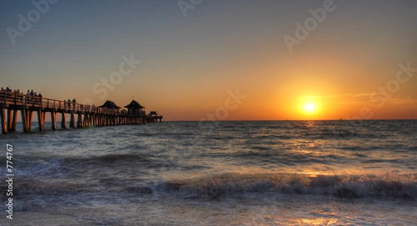 Obraz naples pier sunset