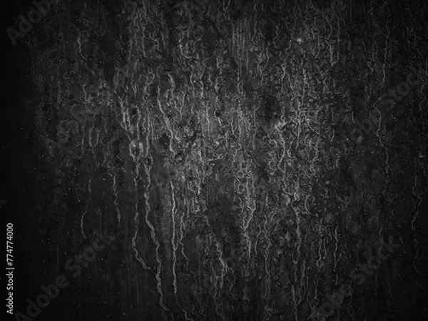Obraz rough grunge black white cement wall surface abstract background with relief	