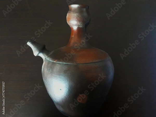 Obraz Traditional water jar from clay usually called kendi in indonesia