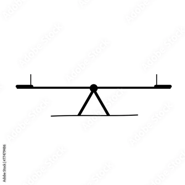 Obraz teeter black vector