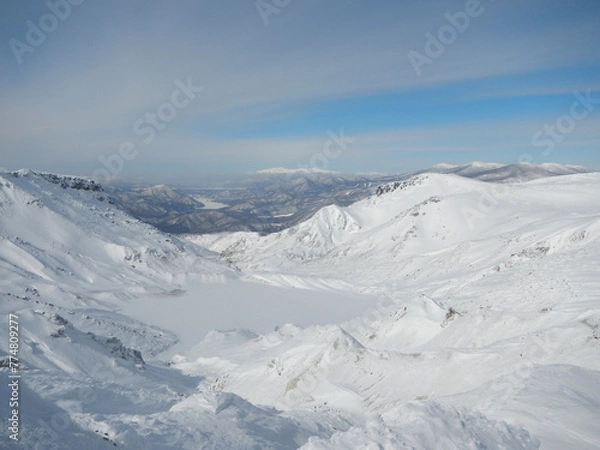 Obraz 安達太良山の雪景色