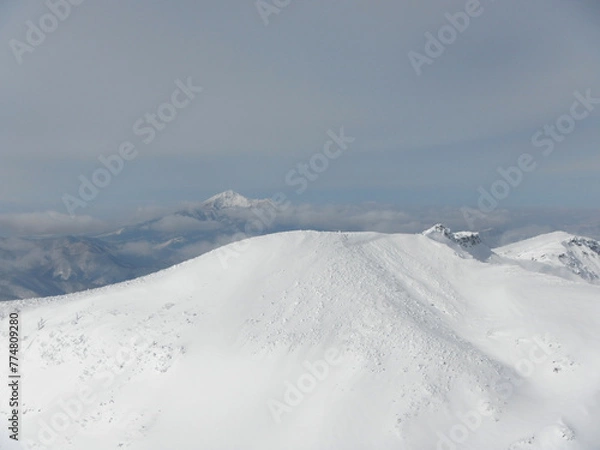 Obraz 安達太良山からの雪景色