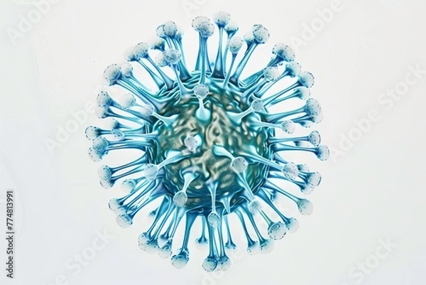 Fototapeta A close-up view of Disease X pathogen under a high-resolution microscope