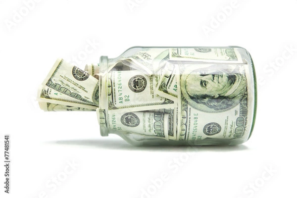 Obraz tarro de dinero