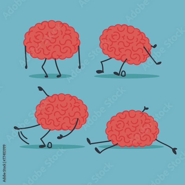 Fototapeta Brain falling