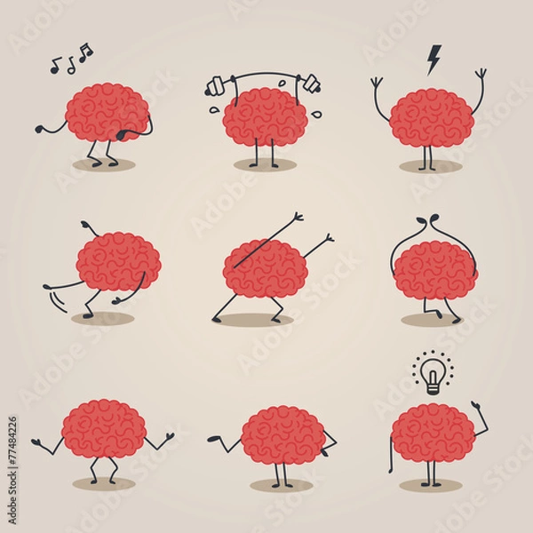 Obraz Brain character