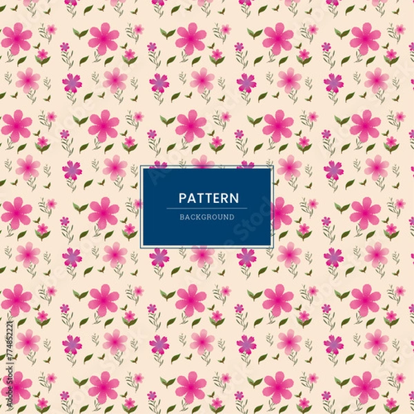 Obraz Floral abstract seamless patterns. Vector design for different surfaces.