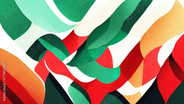 Fototapeta Abstract pattern wallpaper with various shapes