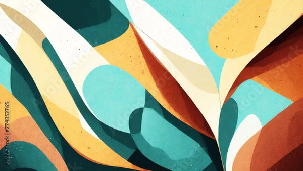 Fototapeta Abstract pattern wallpaper with various shapes