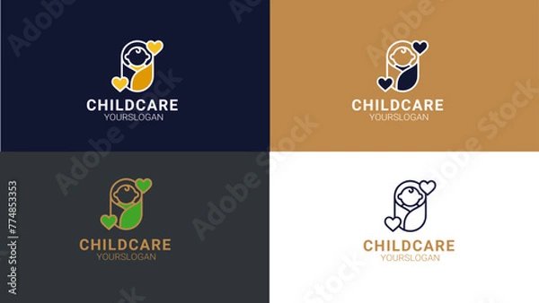 Obraz Childcare Logo with multicolor