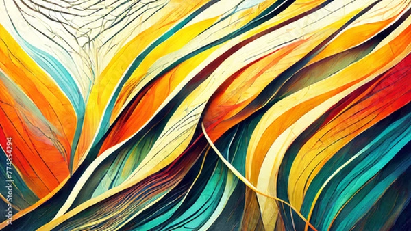 Fototapeta Abstract pattern wallpaper with various shapes