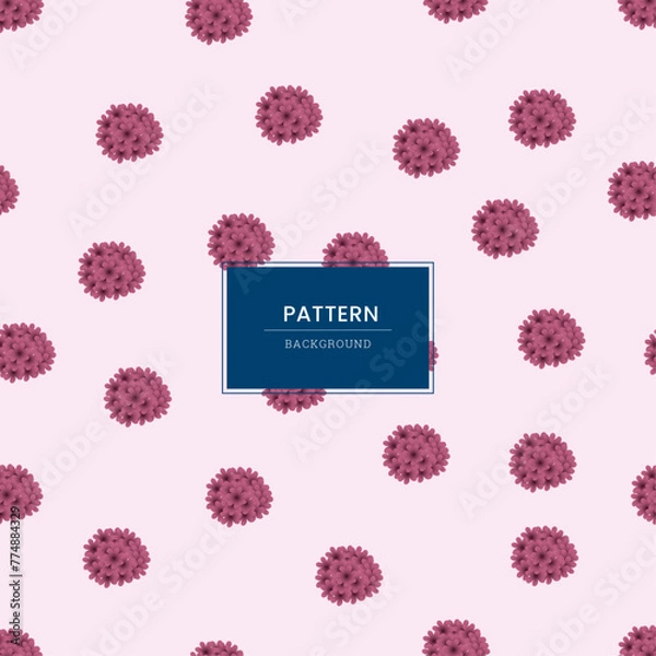 Obraz Floral abstract seamless patterns. Vector design for different surfaces.