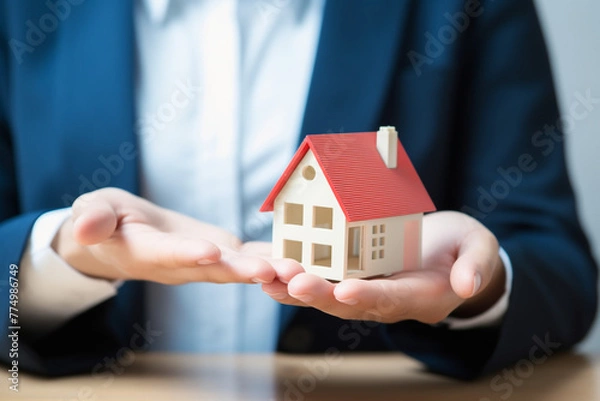 Fototapeta Values associated with the sale of a property сreated with Generative Ai