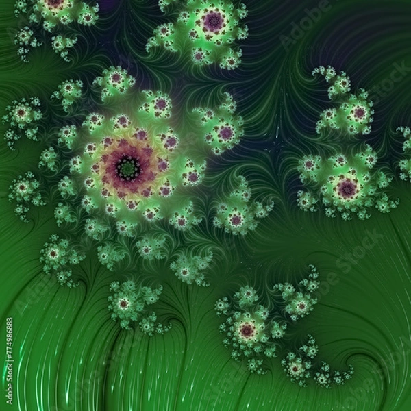 Obraz Beauty abstraction, festival background, fantasy futuristic modern wallpaper, 3D rendering, 3D illustration