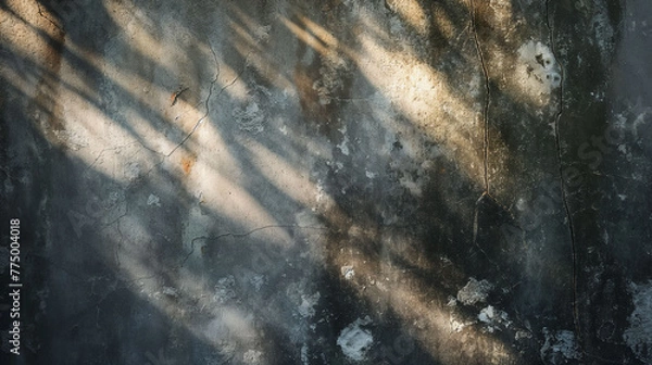 Obraz An abstract photograph of light and shadow playing across textured surfaces, evoking a sense of mystery and intrigue