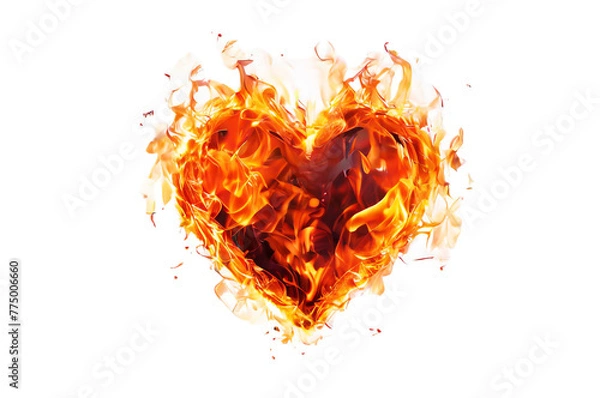 Obraz heart of fire transparent background