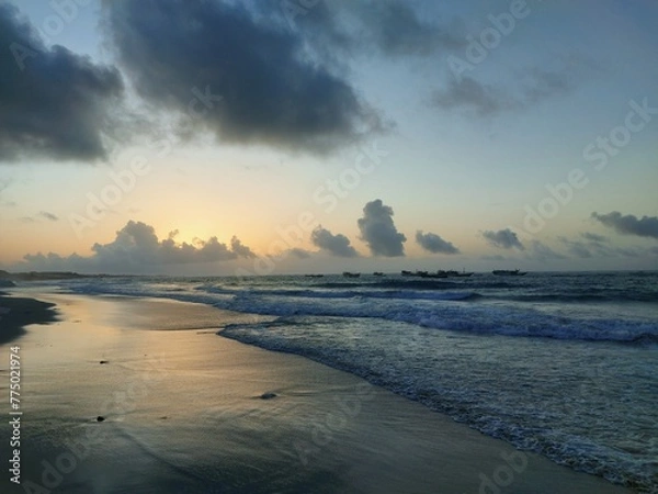Fototapeta Liido beach mogadishu Somalia, mogadishu beach, morning sunrise, beach view, panarama somalia