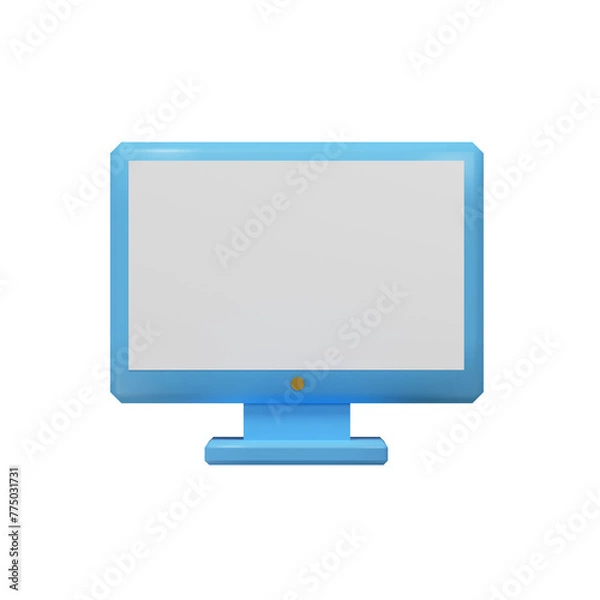 Obraz lcd monitor isolated on white