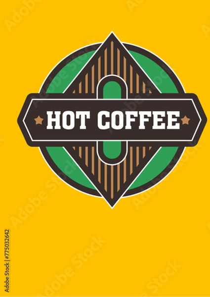 Fototapeta hot coffee logo