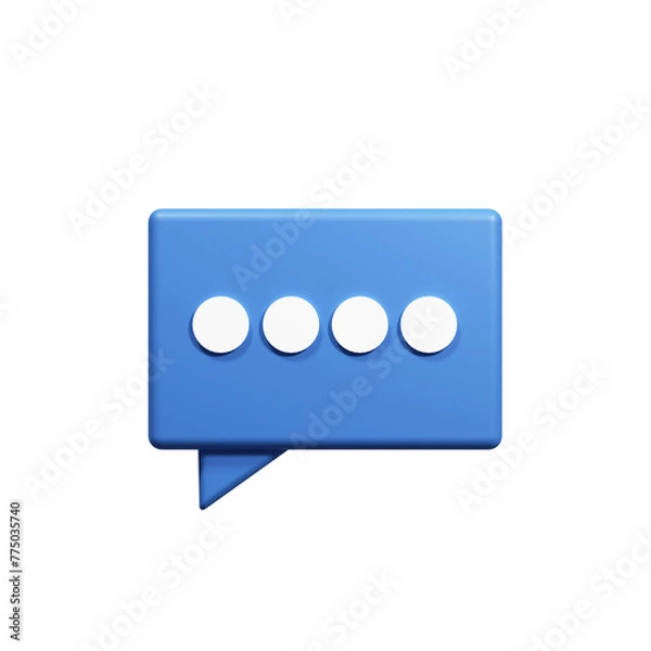 Obraz 3d Chat speech bubble icon