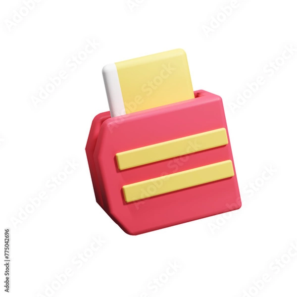 Obraz 3D Illustation wallet with money