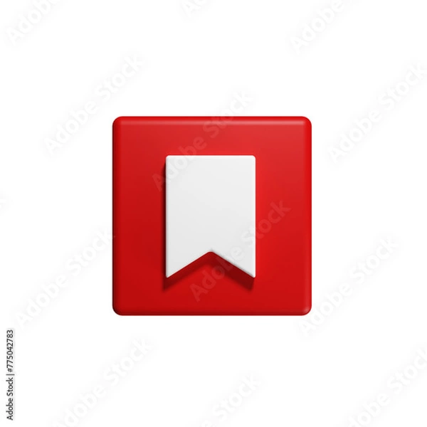 Obraz 3D Bookmark simple icon
