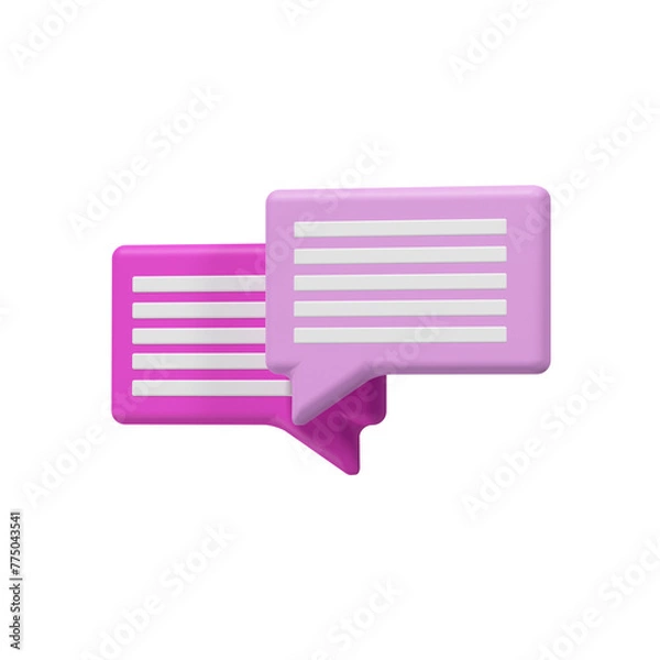 Obraz 3D Simple chat icon