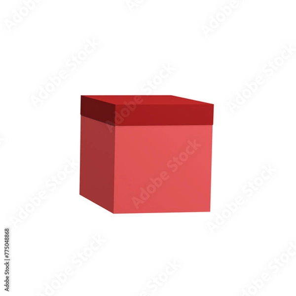 Obraz 3D Simple red gift box