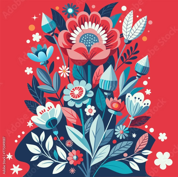 Obraz seamless pattern with flowers