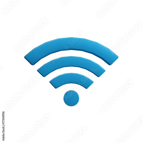 Obraz 3D wireless network icon