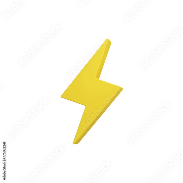 Obraz 3D Yellow lightning