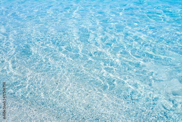 Obraz 沖縄の海・透明な海の波模様