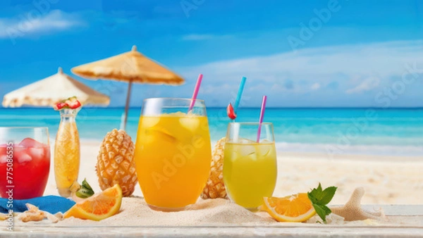 Obraz cocktail on the summer beach