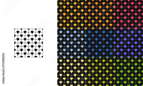 Obraz geometric seamless patterns background template with simple elegant modern line wallpaper.