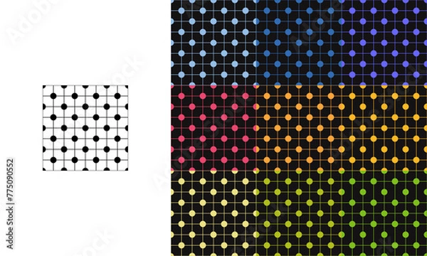 Obraz geometric seamless patterns background template with simple elegant modern line wallpaper.