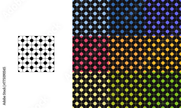 Obraz geometric seamless patterns background template with simple elegant modern line wallpaper.