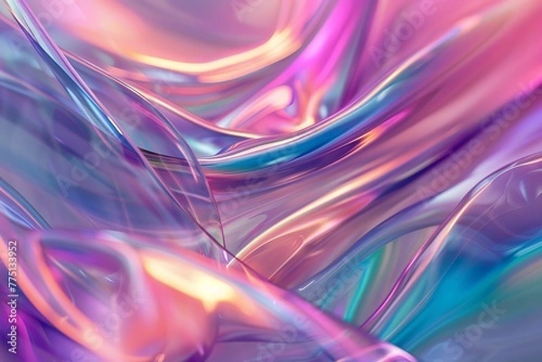 Fototapeta Mesmerizing Holographic Marble Surface Pattern
