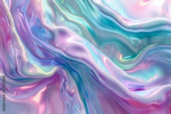 Fototapeta Enigmatic Holographic Marble Pattern Texture