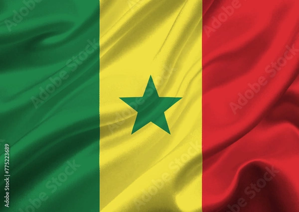 Obraz Senegal flag waving in the wind.