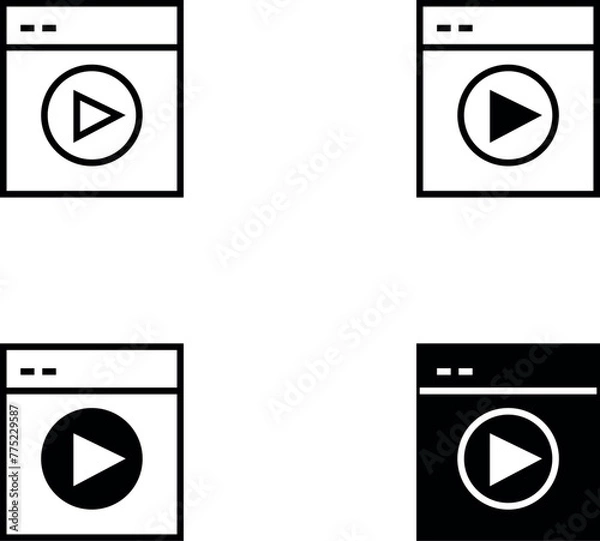 Obraz washing machine icons