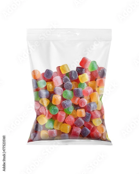 Obraz An image of a gum drops candy bag isolated on a white background