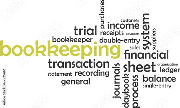 Obraz word cloud - bookkeeping