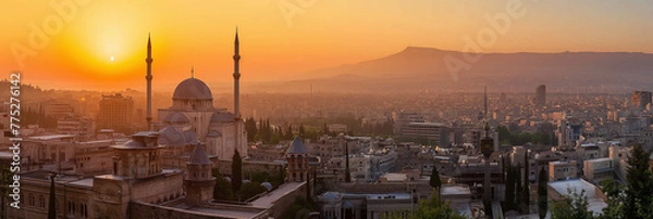 Fototapeta Great City in the World Evoking Damascus in Syria