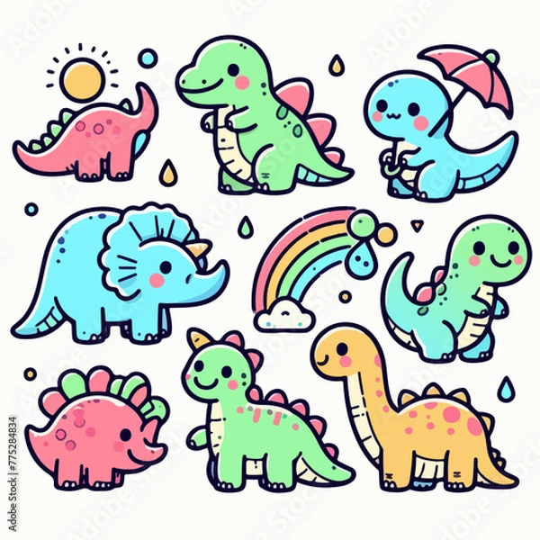 Fototapeta Dinosaurus vector icon