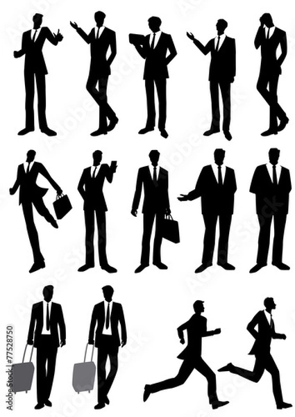 Fototapeta ビジネスマン　シルエット