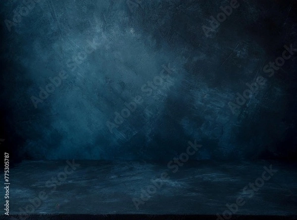 Obraz Dark bluish display with empty space to exhibit product