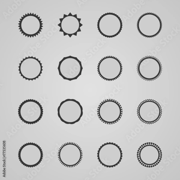 Fototapeta Set of design abstract labels, vector illustration