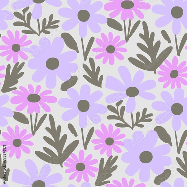 Obraz pink daisy pattern