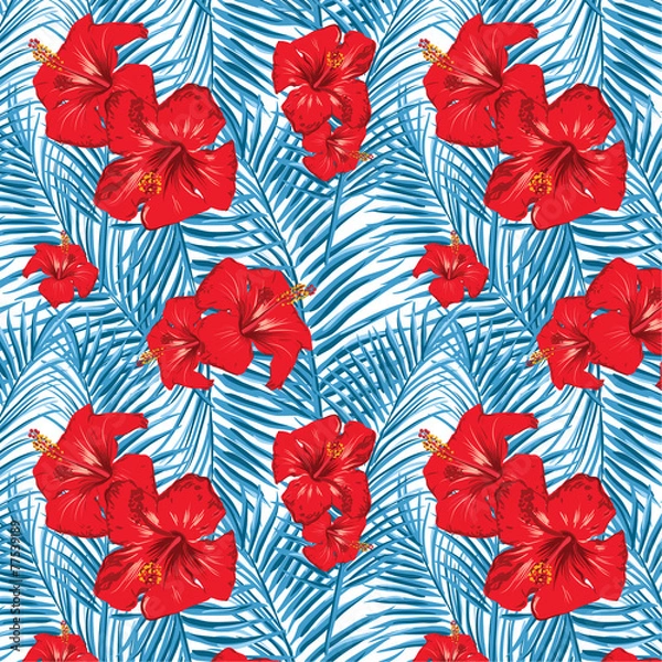 Fototapeta palm leaves pattern