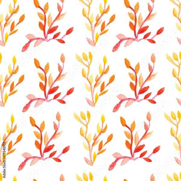 Fototapeta Seamless pattern watercolor